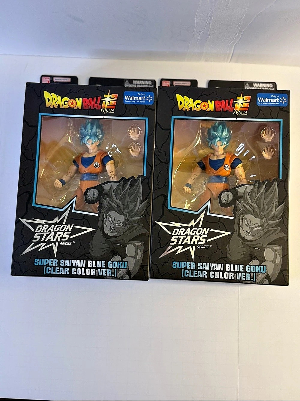 Dragon Ball Super Dragon Stars Blue Goku Clear Color Figure Lot of 2
